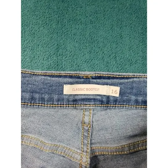 Levis Jeans Size 16 Womens Blue Pants Ladies Stretch Classic Mid Rise Bootcut - Picture 3 of 15